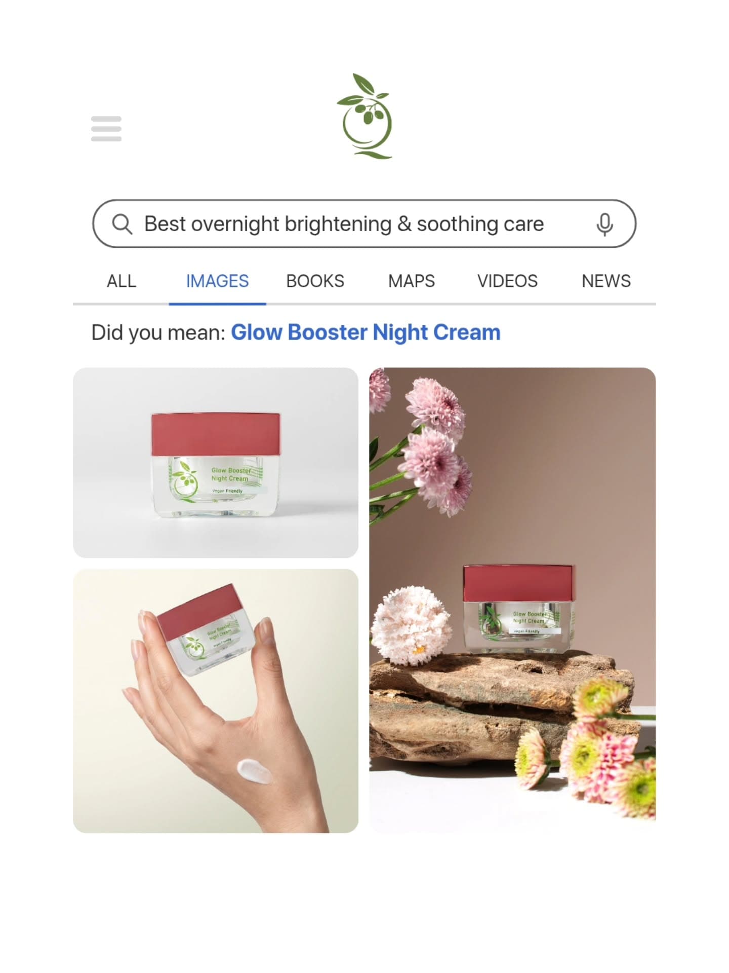 Glow Booster Night Cream, infografis